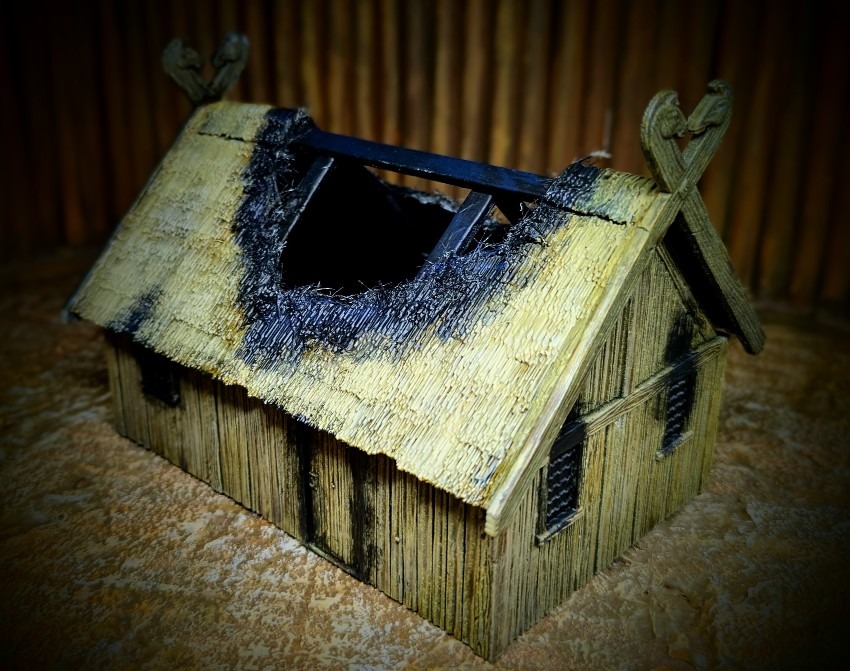 焼け落ちたローハンの家